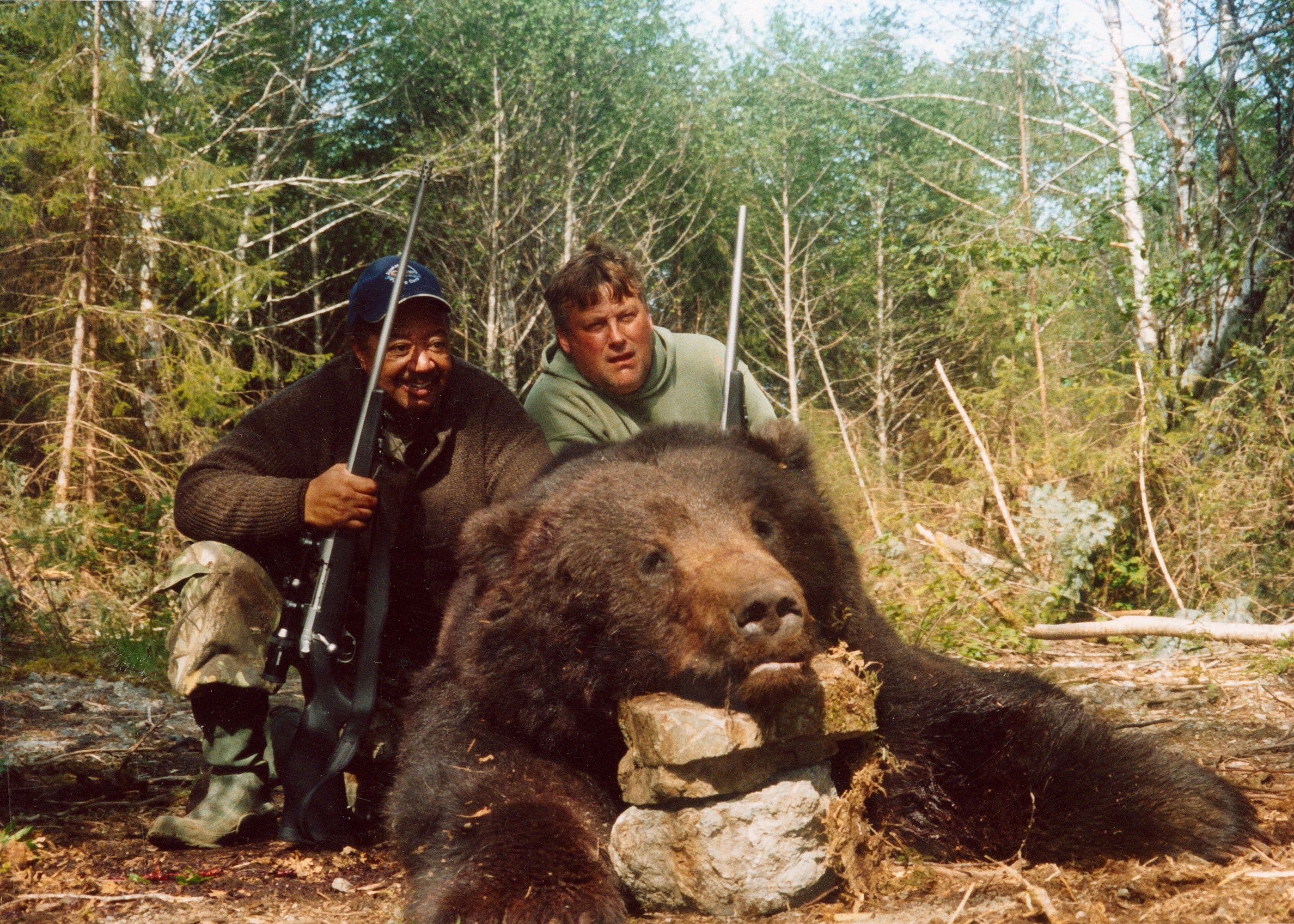 Captain Jim on a hunt with a client